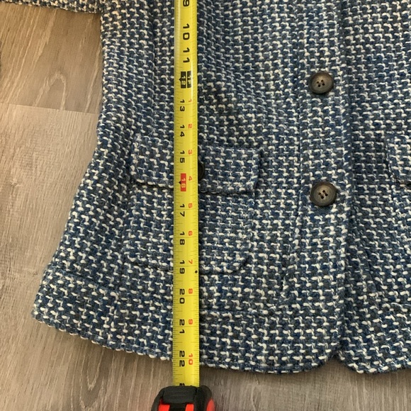 TALBOTS Tweed Blazer Jacket Button Front Long Sleeve Wool Blend size 6p - Picture 5 of 7